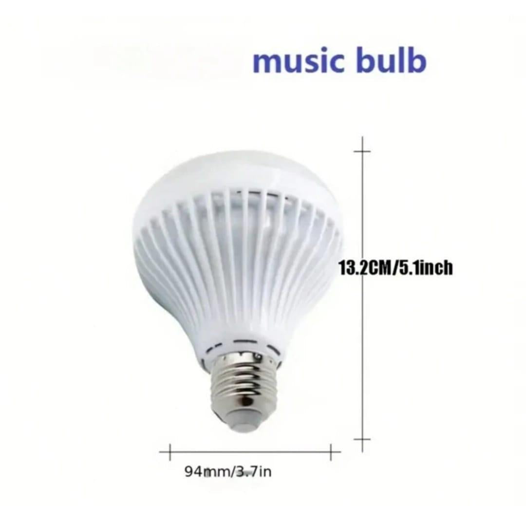 Smart E27 RGB Bluetooth Speaker Bulb – 12W, Remote & App Control