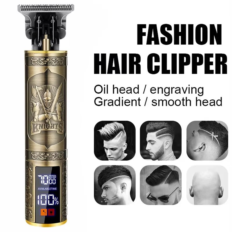Portable USB Rechargeable Hair Clipper & Grooming Kit for Men