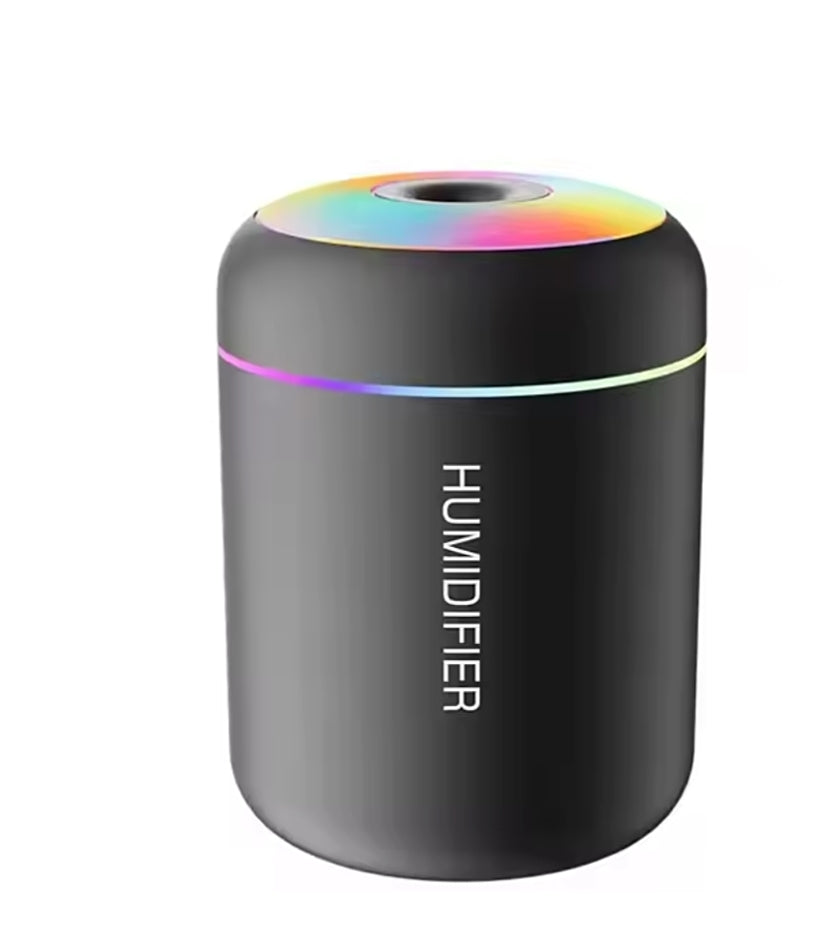 180ML Mini USB Humidifier & Aroma Diffuser – Colorful LED Light | Portable Air Mist Humidifier for Home, Office & Car