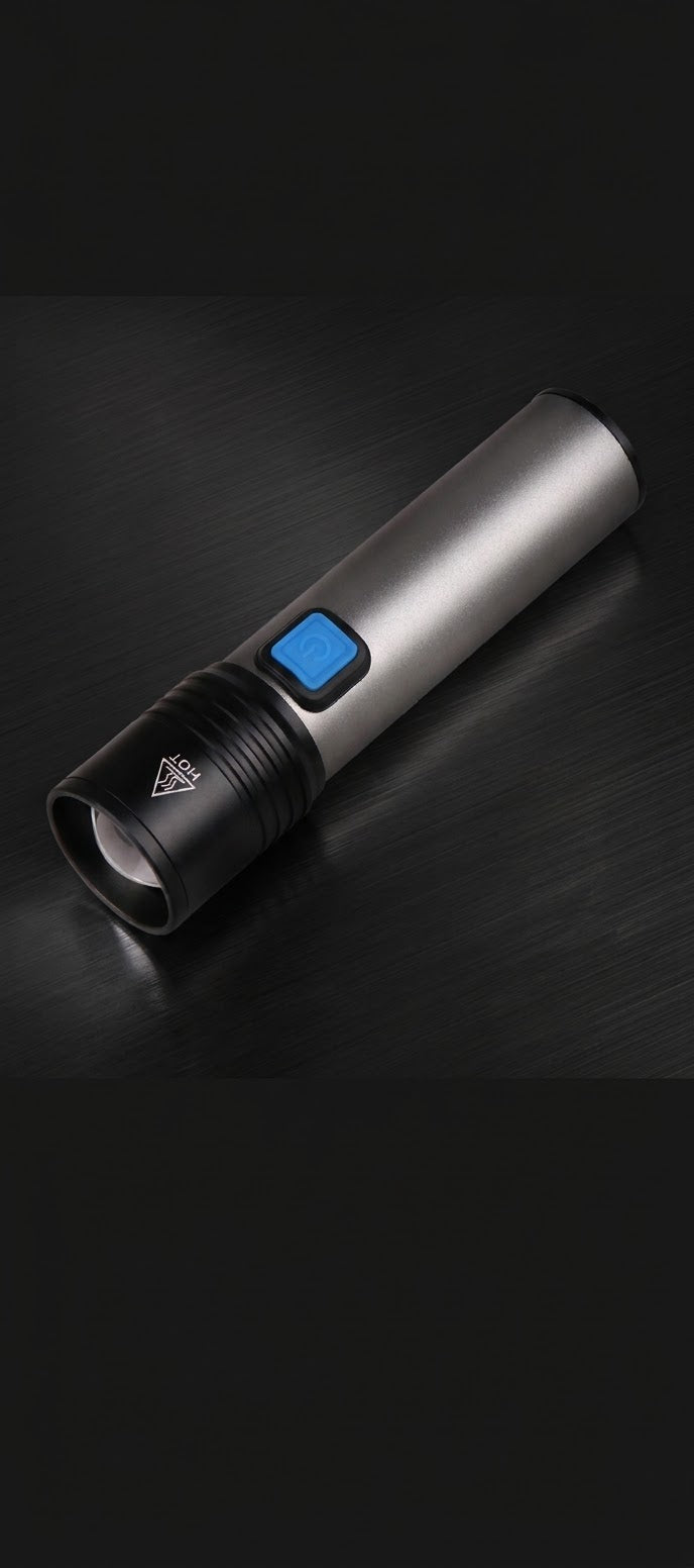 K31 Zoomable Rechargeable LED Torch – Aluminium Alloy Body